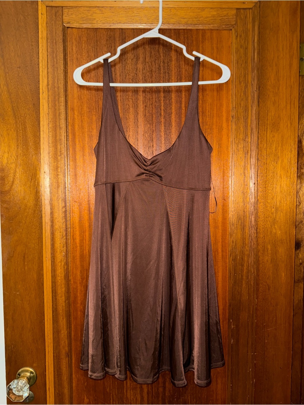Urban Outfitters Brown Spaghetti Strap Skater Dress
